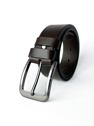 Ledergürtel für Herren in dunkelbrauner Farbe, 3,5 cm