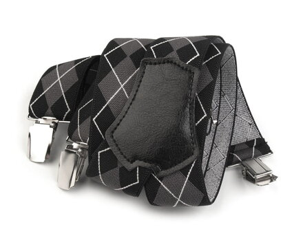 Herren Hosenträger Breite 3 cm Länge 120 cm 650352 Schwarz-Grau