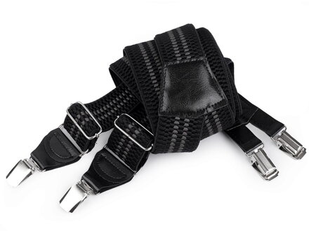 Herren Hosenträger Länge 120 cm Breite 4 cm Muster 650366 schwarz