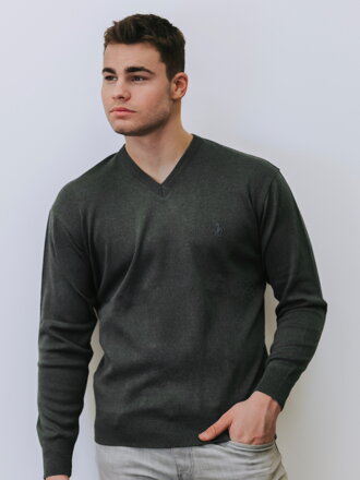 Man Pullover N07 dunkelgrau