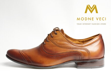 Braun elegante Schuhe - Leder Modell 126