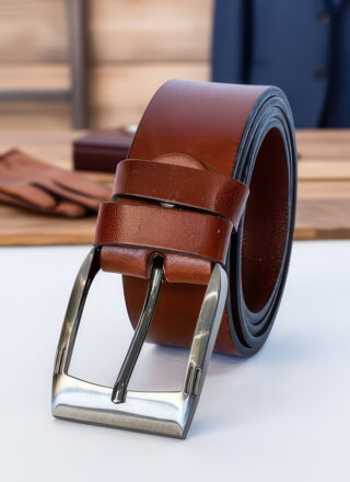 Herrenledergürtel in brauner Farbe