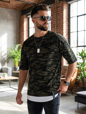 Herren oversize T-Shirt VSB ARMY grün 