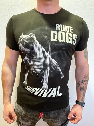 Herren T-Shirt Rude DOGS - schwarz
