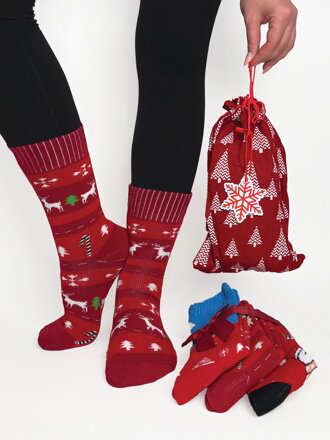 Darčekové balenie vianočných ponožiek – 3 páry  Darčekové balenie vianočných ponožiek – 3 páry