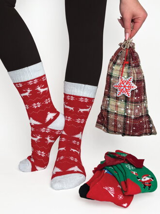 Ponožky vo vianočnom darčekovom balení 3PACK Ponožky vo vianočnom darčekovom balení 3PACK