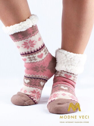 Dámské termo ponožky VLOČKA růžové 