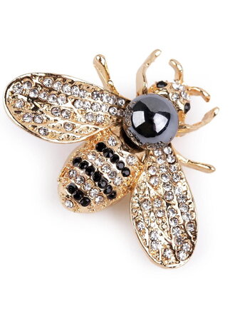Stylová dámská brož včela 360986 zlatá 