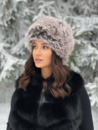 Čiapka z umelej kožušiny LUXURY béžová 