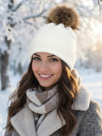 Damen-Alpaka-Mütze ELL ecru