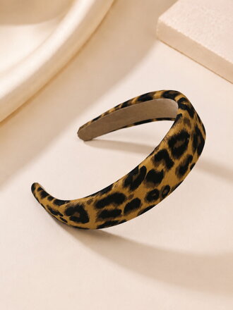 Leoparden-Stirnband braun
