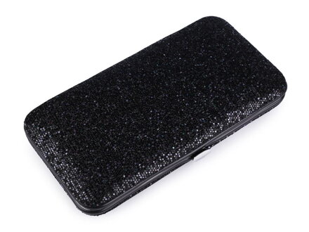 Maniküre im Etui mit Glitzer 840582 schwarz