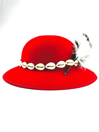 Detský goralský klobúk červený 
