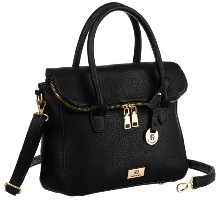 Schwarze Damenhandtasche ROVICKY aus Eko-Leder