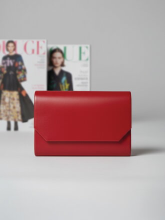 Luxuriöse Damen-Clutch in sattem Rot