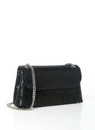 Schwarze stilvolle Crossbody Glitzerhandtasche Schwarze stilvolle Crossbody Glitzerhandtasche