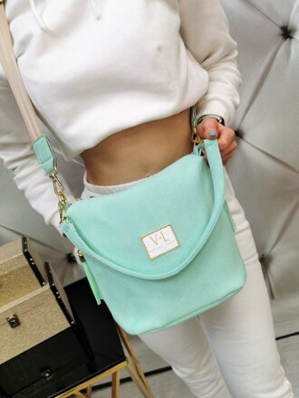 Mentolová crossbody dámska kabelka