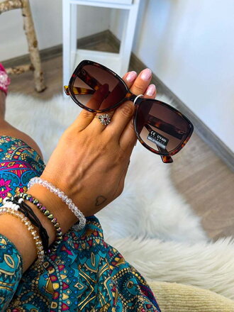 Damen Sonnenbrille mit UV-Filter mit Leoparden-Druck 