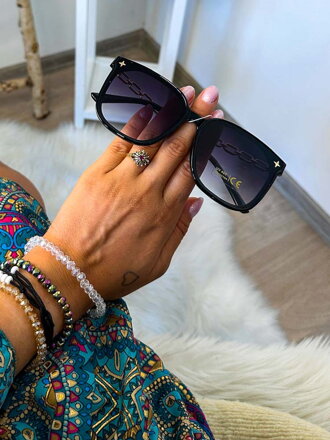 Damen Sonnenbrille mit Goldverzierung