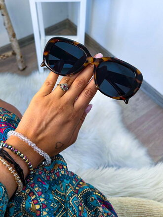  Damen Sonnenbrille Leopard schwarz