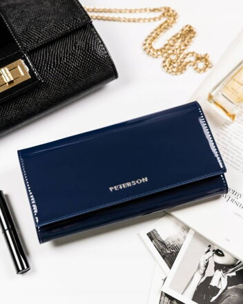 Moderná dámska peňaženka v modrej farbe PETERSON PTN BC