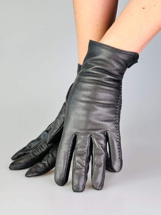 Dámské prošívané rukavice v tmavě-šedé barvě
