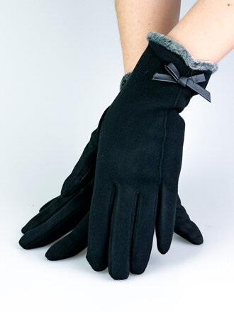 Černé hřejivé rukavice pro dámy