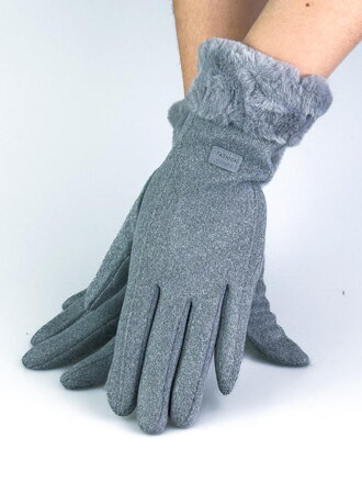 Dámské stylové rukavice v šedé barvě