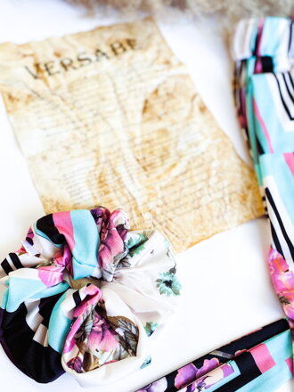 VSB Scrunchie farbiges Haargummi mit Muster