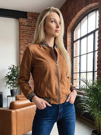 Dünne Jacke in Braun