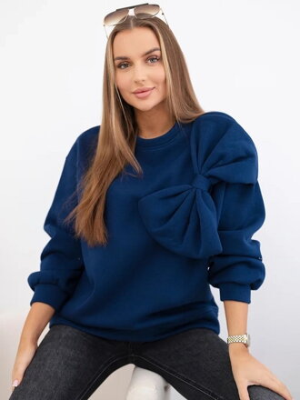 Sweatshirt mit Schleife 9797 dunkelblau