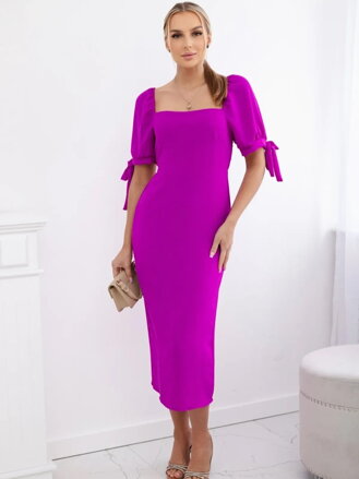 Letné dámske voľné šaty ART2708 purple