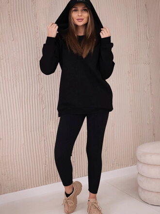 Hoodie+Crop-Top+Leggings 9446 schwarz