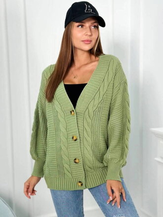 Cardigan mit Knöpfen 24-4 grün