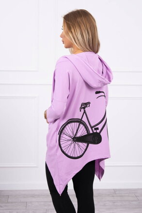 Damen Sweatshirt FAHRRAD 9139 violett