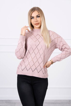 Damen Pullover mit Stehkragen 2020-18 Diamant rosa