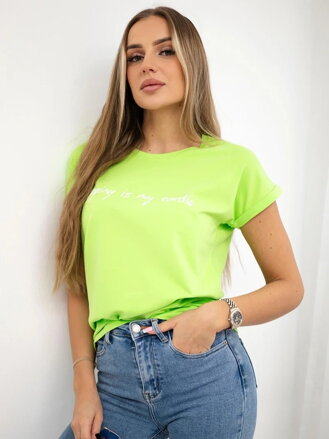Damen-T-Shirt mit der Aufschrift grün