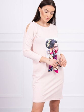 Damen-Puderkleid mit Aufdruck 66826