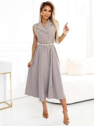 Elegantes Damenkleid in Grau 596-2