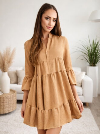 Trendiges Damenhemdkleid BRAUN