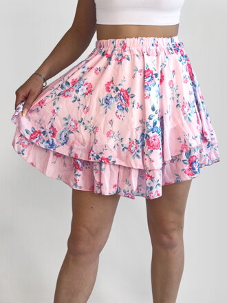 Rock rosa mit Blumenmuster