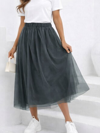 Luxuriöser Damen-Tüllrock in Grau