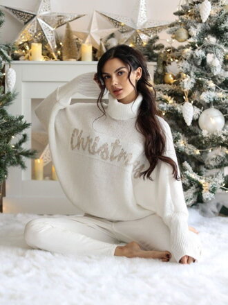 Schneeweißer Pullover WEIHNACHTEN SW254-24