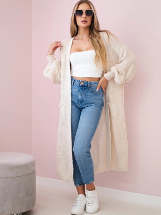 Beige Damen-Cardigan IT-8