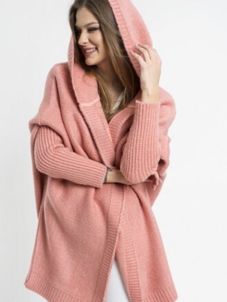 Cardigan mit Kapuze NEIRO rosa