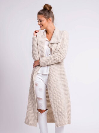 Lange Strickjacke HAZEL beige