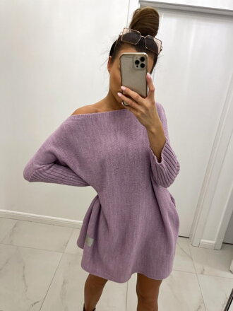 Moderner Strickpullover in Lila SW06-20 