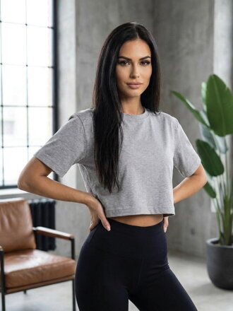 Baumwoll-Croptop in Grau VSB LILLY