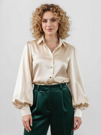 Damenbluse aus Satin VSB ELEGANT