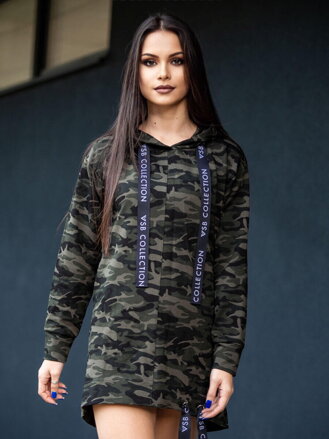 Sweatshirtkleid oder verlängertes Sweatshirt VSB ARMY SOPHII grün